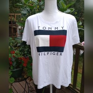 Women's Tommy Hilfiger White Tee Sz XL